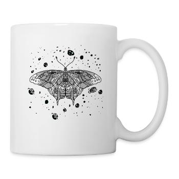 Celestial Butterfly Night Sky Line Art Galaxy - Mug - white - Right