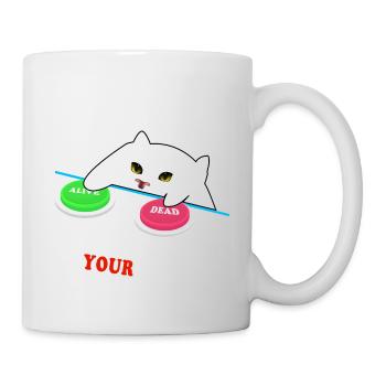 Schrödingers Katze - wähle Weise! - Tasse - Weiß - Rechts