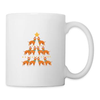 Joyeux Pitmas Pitbull Chien Joyeux Arbre de Noël - Mug blanc - blanc - Droite