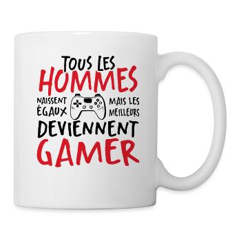 Les Meilleurs Hommes Deviennent Gamer - Mug blanc - blanc - Droite