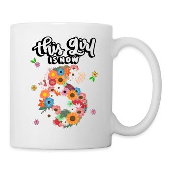 Cette fille est maintenant 6 fleurs colorées 6. - Mug blanc - blanc - Droite