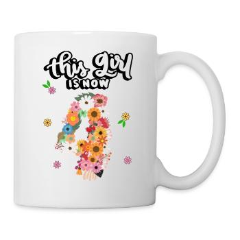 Cette fille est maintenant 4 fleurs colorées 4. - Mug blanc - blanc - Droite