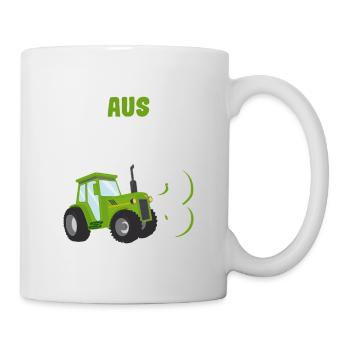 Lustiger Traktor 3. Geburtstag Geschenk für Kinder - Tasse - Weiß - Rechts