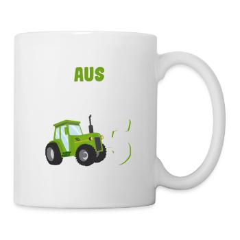 Aus Dem Weg Ich Bin Schon 5 Traktor Geburtstag Kin - Tasse - Weiß - Rechts