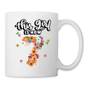 Cette fille est maintenant 7 fleurs colorées 7. - Mug blanc - blanc - Droite
