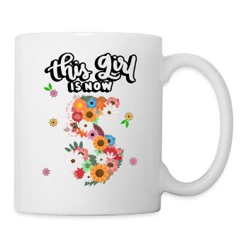 Cette fille est maintenant 5 fleurs colorées 5. - Mug blanc - blanc - Droite