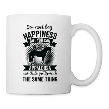 Reiten - Appaloosa -Pferd - Tasse - Weiß - Rechts