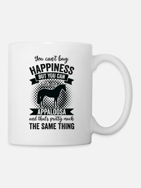 Reiten - Appaloosa -Pferd - Tasse - Weiß