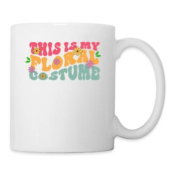 C’est mon costume de fleurs loisirs colorés avec - Mug blanc - blanc - Droite