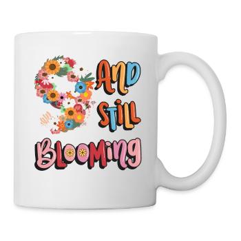 9 Et encore des filles en fleurs fleuries 9. - Mug blanc - blanc - Droite
