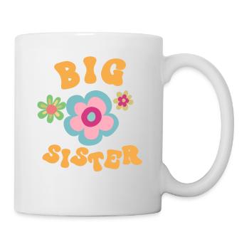 Big Sister Adorable Cluster Of Flowers Bloom - Tasse - Weiß - Rechts