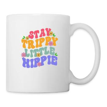 Stay Trippy Little Hippie Floral-themed Colorful - Tasse - Weiß - Rechts