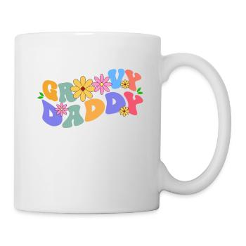 Groovy Daddy Bloom Floral Theme Colorful Leisure - Mug - white - Right
