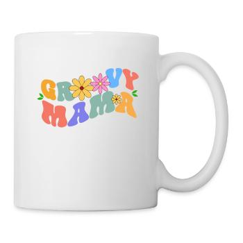Groovy Mama Bloom Thème Floral Loisirs Colorés - Mug blanc - blanc - Droite