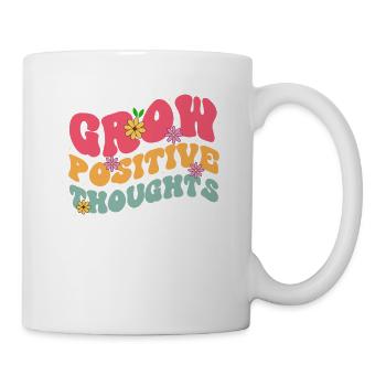 Grow Positive Thoughts Bloom Flower Theme - Mug - white - Right