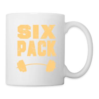 Six Pack Coming Soon Funny Retro Fitness Trainer - Tasse - Weiß - Rechts
