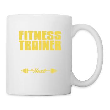 Comme le dit votre entraîneur de fitness, hustle that muscle - Mug blanc - blanc - Droite