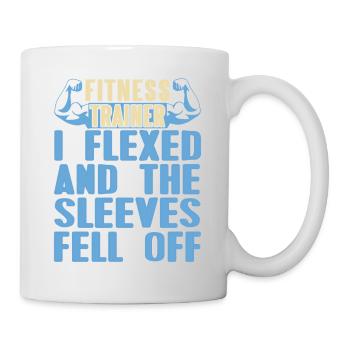 Flexed & The Sleeves Fell Off Funny Fitness - Tasse - Weiß - Rechts