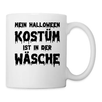 Mein Halloween Kostüm ist in der Wäsche Hallowee - Tasse - Weiß - Rechts