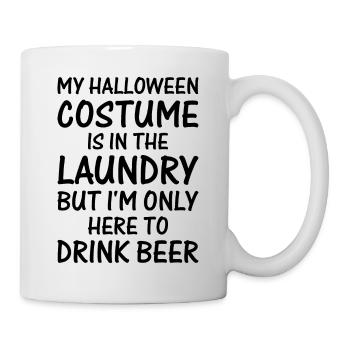 Mon costume d’Halloween est dans la lessive, mais je - Mug blanc - blanc - Droite