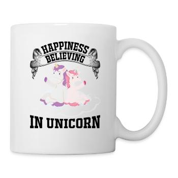 Le bonheur de croire aux licornes Licorne - Mug blanc - blanc - Droite