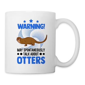 Warnung Otter Fischotter Seeotter - Tasse - Weiß - Rechts