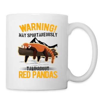 Peut parler spontanément des pandas roux - Mug blanc - blanc - Droite