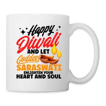 Diwali Hindus Sikh Fest der Lichter Geschenk - Tasse - Weiß - Rechts