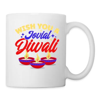 Diwali Hindus Sikh Fest der Lichter Geschenk - Tasse - Weiß - Rechts