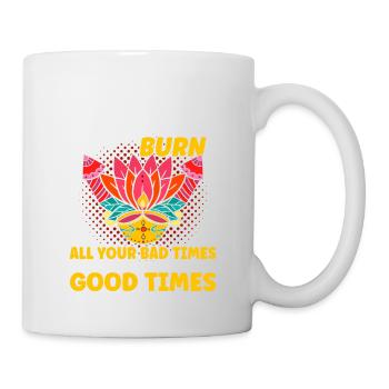 Diwali Hindus Sikh Fest der Lichter Geschenk - Tasse - Weiß - Rechts