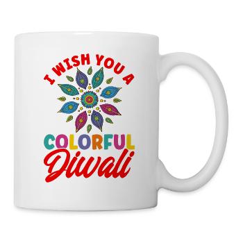 Diwali Hindus Sikh Fest der Lichter Geschenk - Tasse - Weiß - Rechts