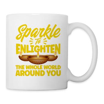 Diwali Hindus Sikh Fest der Lichter Geschenk - Tasse - Weiß - Rechts