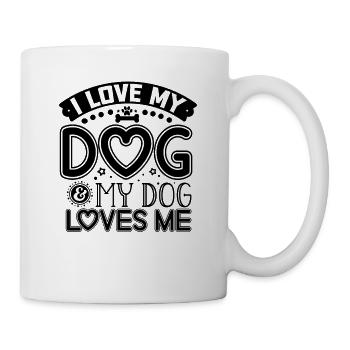 I love my dog - Mug - white - Right