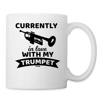Le professeur de musique aime sa trompette - Mug blanc - blanc - Droite