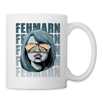 Fehmarn Fehmarnundbrücke Sonnenbrille - Tasse - Weiß - Rechts