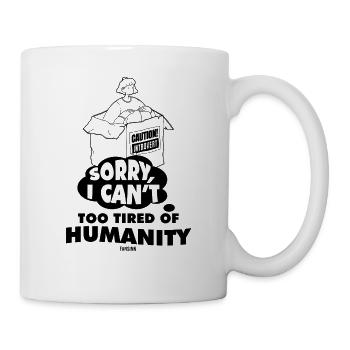 introvertiert ich hasse Menschen - Tasse - Weiß - Rechts