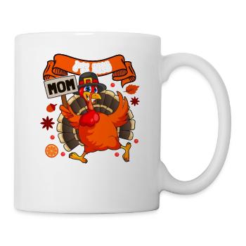 I'm The Mom Turkey Family Matching Funny - Mug - white - Right