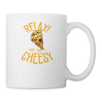 Brie Käse Gouda Fondue Raclette Cheddar Schweiz - Tasse - Weiß - Rechts
