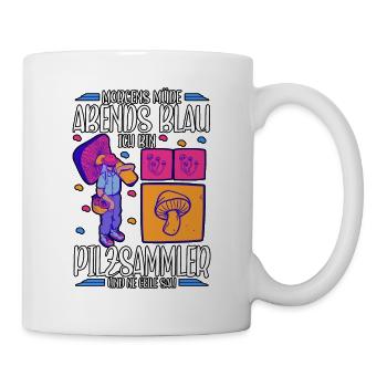 Pilzsammler Pilz Sucher - Tasse - Weiß - Rechts