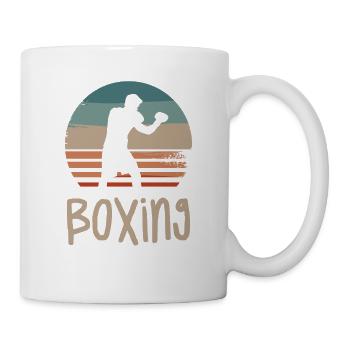 Retro Vintage Classic Boxing Boxer - Tasse - Weiß - Rechts