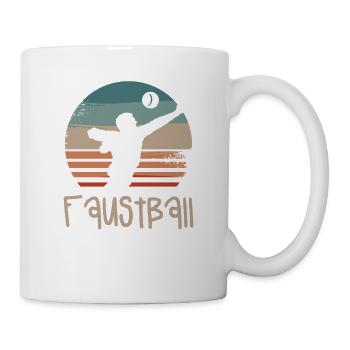 Retro Vintage Classic Fistball Player - Tasse - Weiß - Rechts