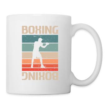 Retro Vintage Classic Boxing Boxer - Tasse - Weiß - Rechts