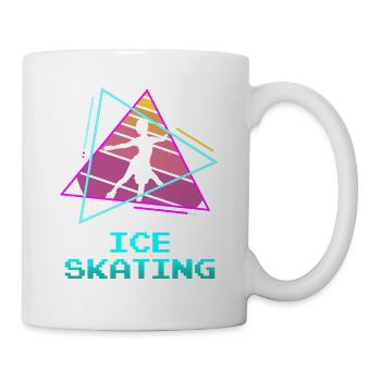 Patineur sur glace rétro vintage classique - Mug blanc - blanc - Droite