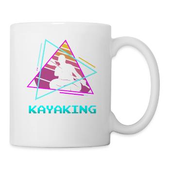 Retro Vintage Classic Kayaking Kayak Kayaker - Tasse - Weiß - Rechts