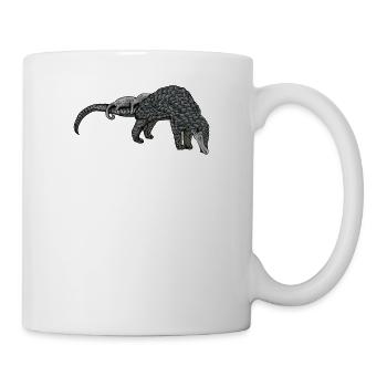 Schuppentier Pangolin Schuppen bedrohtes Tier - Tasse - Weiß - Rechts
