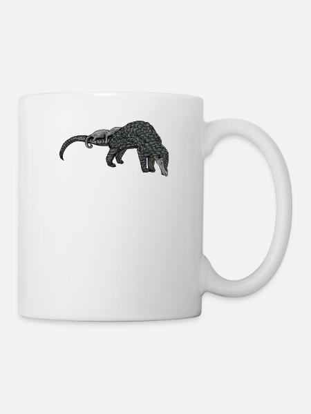 Schuppentier Pangolin Schuppen bedrohtes Tier - Tasse - Weiß