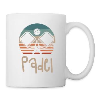 Joueur de padel classique rétro vintage - Mug blanc - blanc - Droite