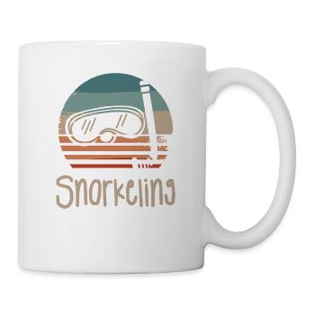 Retro Vintage Classic Snorkeling Snorkeler - Mug - white - Right