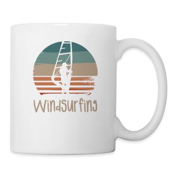 Retro Vintage Classic Windsurfing Windsurfer - Tasse - Weiß - Rechts