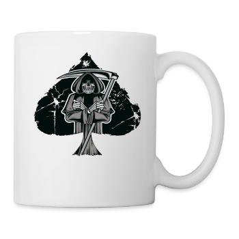 Skelett Totenkopf Schwarz - Tasse - Weiß - Rechts